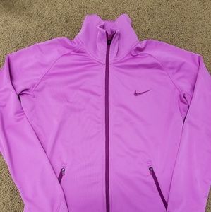 EUC NIKE SIZE L PINK ZIP UP STRETCH SWEATSHIRT